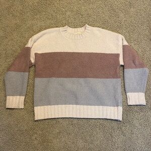 Chenille striped sweater
